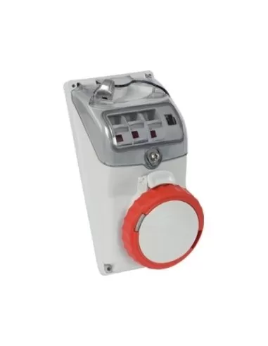 Base de enchufe empotrada con enclavamiento Fanton 73274, 3 pines, 32 A, 400 V, IP67