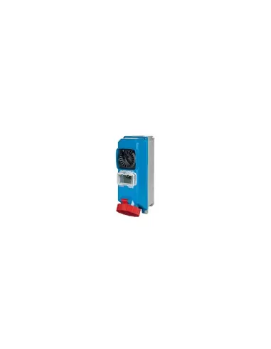 Prise verrouillée Palazzoli avec porte transparente 4 modules 3p t 32a 380v 6h ip67 472131