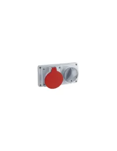 Palazzoli 493236 prise horizontale verrouillée 3p t 32a 380v 6h ip44 sans base porte-fusible