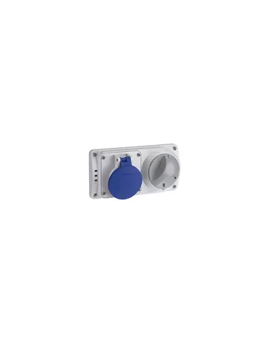Palazzoli presa interbloccata orizzontale 2p t 32a 220v 6h ip44 con base portafusibili 494226 spine//prese industriali