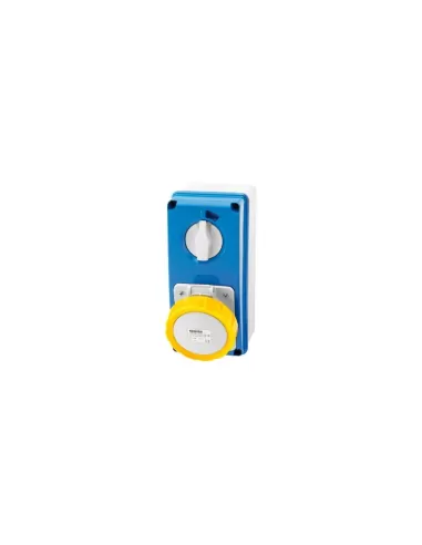 Gewiss prise verrouillée ip67 avec fond 3p t 16a 110v 4h ip67 sans embase porte-fusible gw66202n