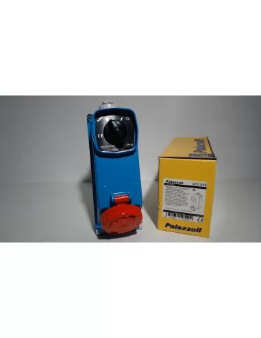 Prise Palazzoli à verrouillage 2P T 16A 380V 9H IP67 472433