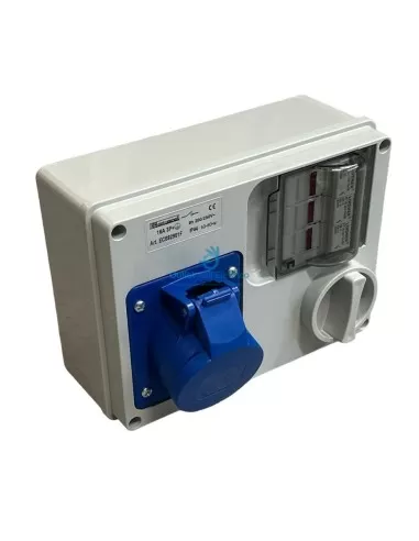 Elettrocanali EC692901F Interlocked socket iocbf with base ip44 220v 3p+t 16a