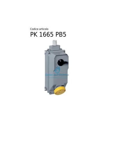 Ilme CE 1665 PB5 Interlocked socket 16A 3P+N+T 380V 6H 50/60Hz IP55