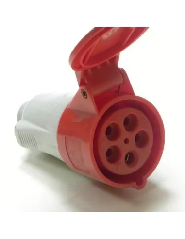 Toma de corriente industrial Gewiss 3p n-t 32a 400v 6h gw62020