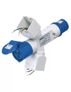 Adaptador industrial a civil Gewiss 3p n t 400v-2 2 módulos sistema gw64237 adaptadores industriales