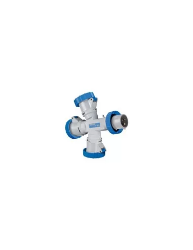 Palazzoli moltiplicatore 3 uscite mobile con spina 3p n t 16a 6h ip67 240//415v 753146 spine//prese//industriale