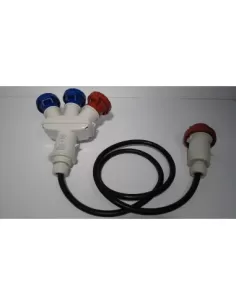 Scame 606 3515-059 adaptateur triple scame avec câble ip66 prise 3p n t 16a 2x prises 2p t 16a // 1 x 3p t 16a 606 3515-059