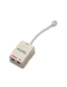 Commutateur ADSL Fanton 22386, 2 prises 6/4 ivoire