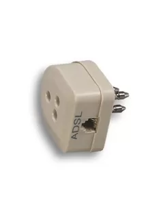 Fanton 27385 ADSL switch plug//three-pole socket plug 6//2 accessories
