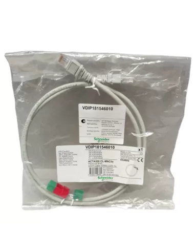 Câble Schneider VDIP181546010 PC U//UTP 4 broches Cat5e 155 MHz LSZH 1 m