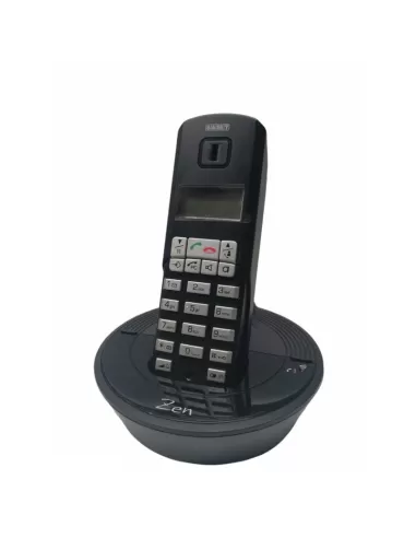 Téléphone sans fil Zen DECT avec port USB pour communication VoIP et Skype (noir)