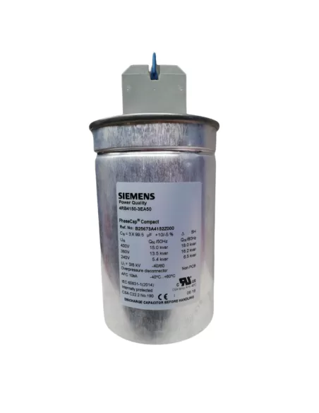 Siemens 4rb41503ea50 three-phase capacitor 15kvar 400v 50hz soft resin