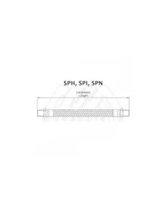 Manguera flexible Elfit de Cortem Group, 1/2'', 700 mm, acero galvanizado, macho fijo - macho libre, ex d iib atex