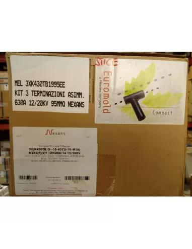 Kit Nexans 3xk430tb1995ee, interface à 3 terminaisons asymétriques C 630A 12/20 kV 95 mm²
