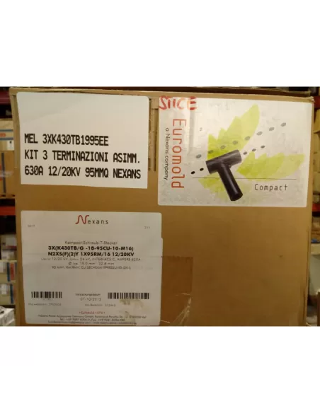 Kit Nexans 3xk430tb1995ee, interface à 3 terminaisons asymétriques C 630A 12/20 kV 95 mm²