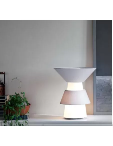 Nemo carmencita lampada da tavolo con 2 diffusore verde/arancio 1x60w e27