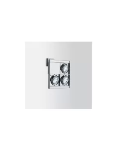 Applique murale panier Iguzzini 3 5105 015 0, grand modèle, 4 compartiments, 3 ampoules 100 W G53 230 V avec transformateur