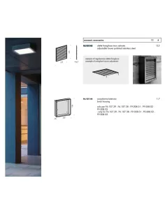 Viabizzuno f6 107 43 cubo 30 lamas acero inoxidable satinado