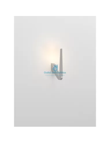 Rotaliana 1tkw000043zlo tick wo lampada parete/soffitto led 12w 3000k grigio allumin