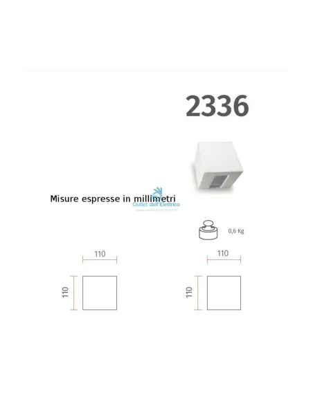 Belfiore 2336.108.52 G9 cube à double émission