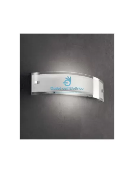 Linea light 1014 Applique vetro serigrafato bianco+trasp.1x2g11 36w