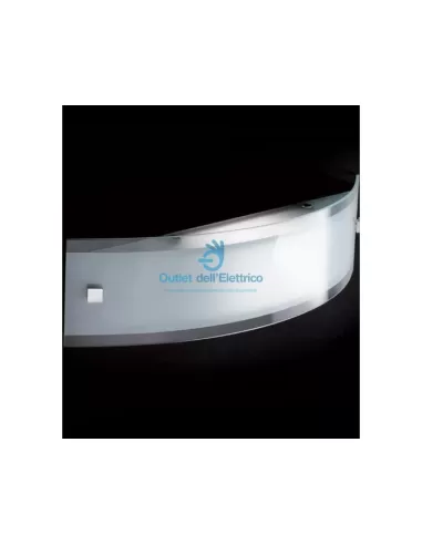 Linea light 1014 Applique vetro serigrafato bianco+trasp.1x2g11 36w