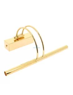 Foco metálico 12087 Pictura aplique brazo curvo dorado 2 LEDs 35w L. 36cm