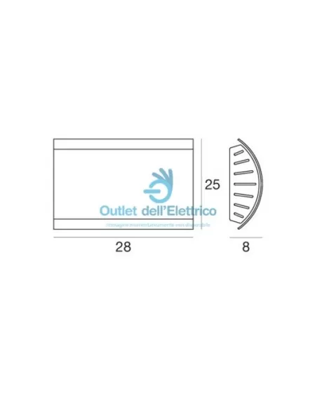 Linea-Leuchte 71641 Ökofeder 1/2 Zylinder m 1xe27 60w