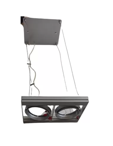 Domino 6370050 simposium ar111 2x50/100w g53 12v gris suspension