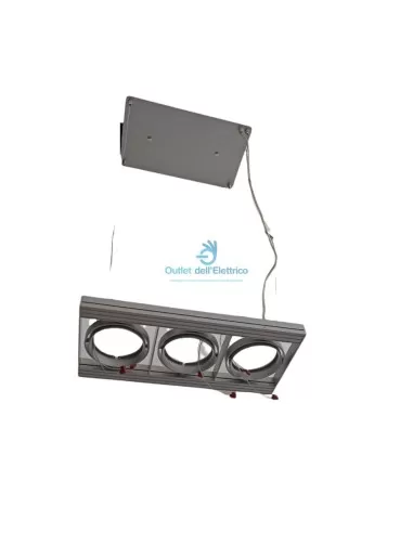 Domino 6380050 simposium ar111 3x50/75w g53 12v grey suspension