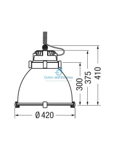 Castaldi lighting d06k/lwn-16dd al led lookalike 43w dali 4000k v16dd -al 2