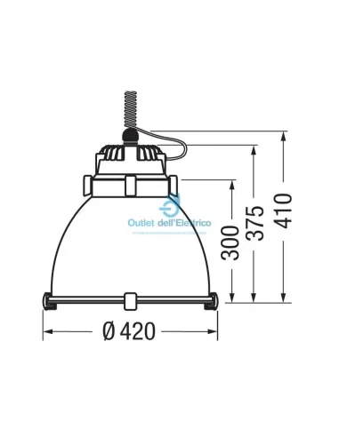 Castaldi lighting d06k/lwn-16dd al sosia led 43w dali 4000k v16dd -al