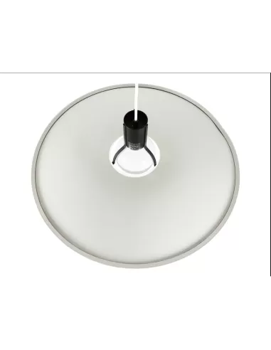 Suspension Flos 2133 de 1973, conçue par Gino Sarfatti, ampoule E27, 1 x 150 W, dimensions : 120 cm x 76 cm.