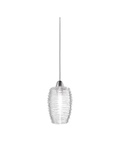 Vistosi SPDAMASPNENI suspension damassé verre cristal fils noirs cadre nickel 1xg9