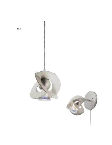 Suspension Terzani 0g51sf3 xam 50w gz10 nickel satiné sans lampe