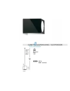 Targetti 388505 cubetto sospensione g9 nero