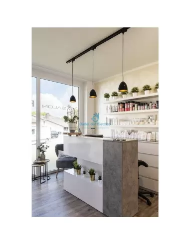 Slv 153140 Para cone 14 sospensione rotonda nero/oro