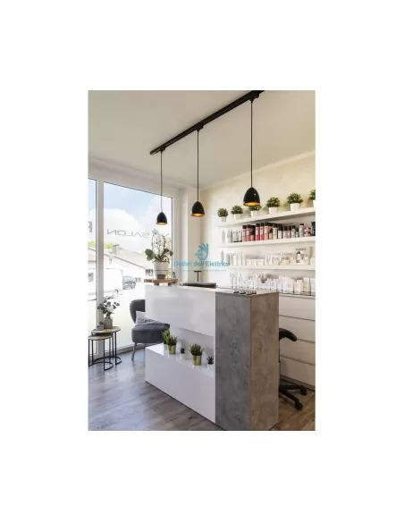 Slv 153140 Para cône 14 suspension ronde noir/or