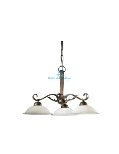Rossini 870-3 Iron suspension lamp with 3 lights