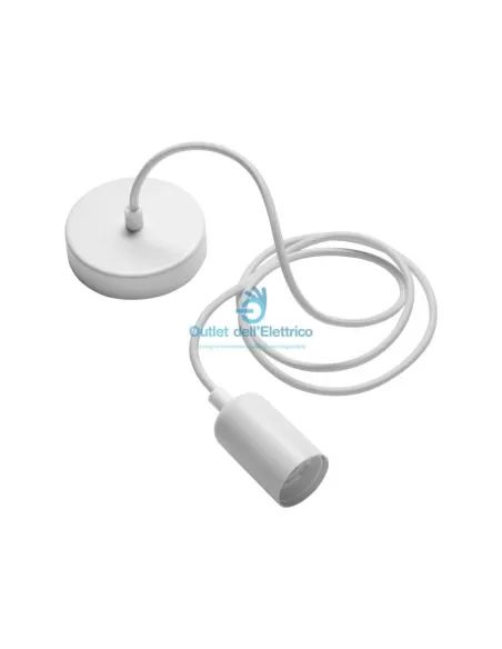 Suspension métallique Wiva 90070001, douille E27, blanc opaque