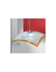 Linea light 4539 Ambra suspension brushed nickel tiled glass 1xe27 100w