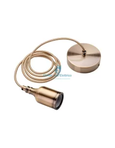 Wiva 31501146 Pendentif en métal, cloche ancienne, e27, bronze brossé