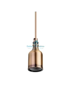 Wiva 31501146 Metal pendant old bell e27 bronzo spazzolato 2