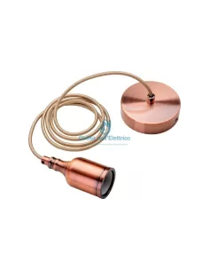 Wiva 31501147 Metal pendant old bell e27 rame spazzolato