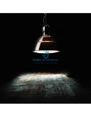 Foscarini LI0171 78 E Glas grande suspension chromée E27