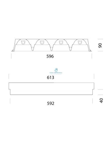 Disano 15045900 Comfortlight 861 160x34lm cld cell white