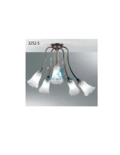 Rossini 3252-5 Ceiling lamp 5 lights with glass 5x40w and 14