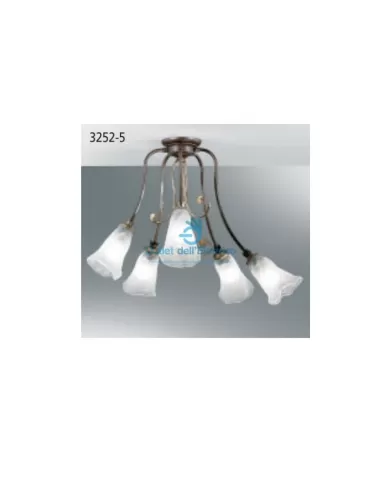 Rossini 3252-5 Ceiling lamp 5 lights with glass 5x40w and 14
