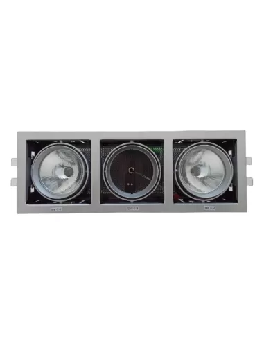 Domino 6090000 mercantia recessed grey rectangular 2x35/70 g12 1x50/100w g53 24°